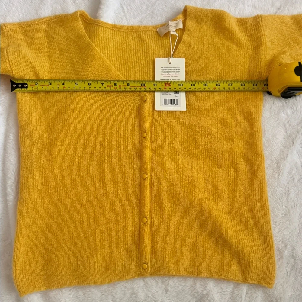 Sezane BARRY CARDIGAN yellow xxs/ NWT - Picture 9 of 10